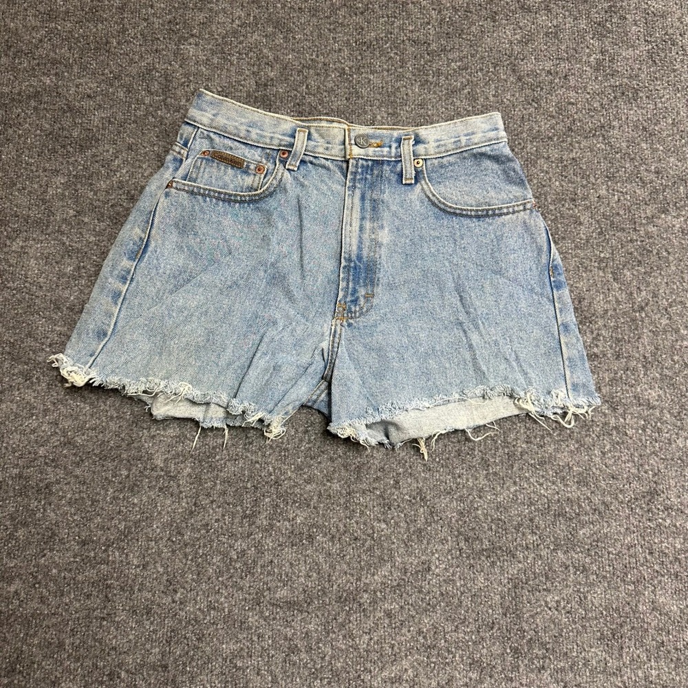 Calvin Klein Shorts Womens Size 26 Light Wash Denim Cutoff High Waist USA Made